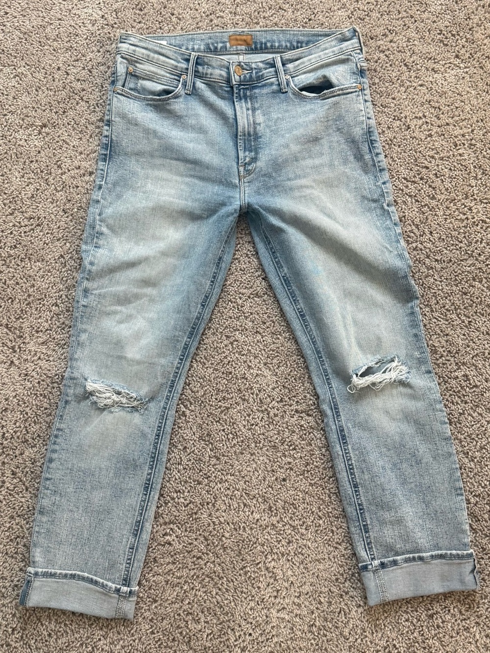 MOTHER Jeans — Size 31 | Distressed Straight Leg